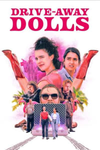 Poster for the movie "Drive-Away Dolls"